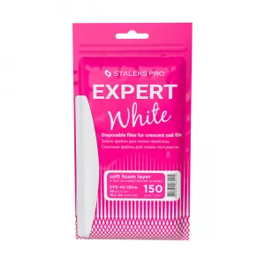 Сменные белые файлы для пилки полумесяц на мягкой основе STALEKS PRO EXPERT 40, 150 грит (30 шт) 