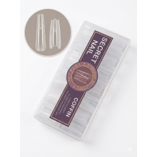 Двойные верхние формы сэндвич для наращивания ногтей Beleon Coffin, 240 шт. 