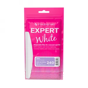 Набор сменных белых файлов для пилки полумесяц 240 грит STALEKS PRO EXPERT 42, 50 шт.