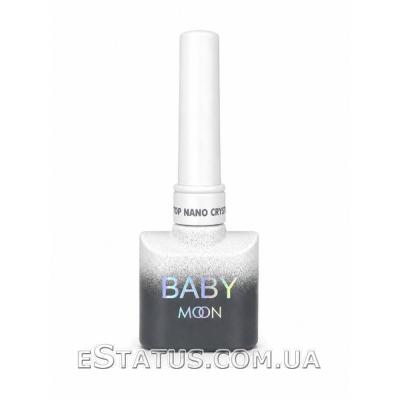 Топ для гель-лаку без липкого шару Baby Moon Top Nano Crystal (стійкий до подряпин), 8 мл