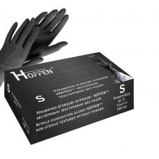 Перчатки нитриловые Hoffen чёрные, размер S, 100 шт