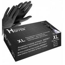 Перчатки нитриловые Hoffen чёрные, размер XL, 100 шт
