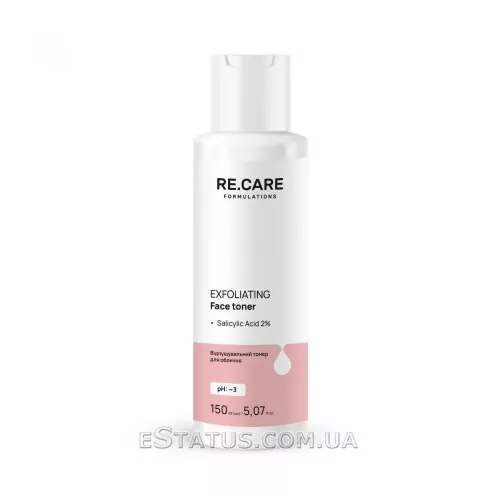 Відлущувальний тонер для обличчя RE.CARE Exfoliating Face Toner, 150 мл Відлущувальний тонер для обличчя RE.CARE Exfoliating Face Toner, 150 мл