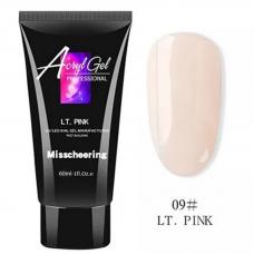 Полигель (акригель) Misschering AcrylGel №09 LT Pink (светло-розовый), 60 мл