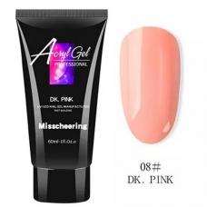 Полигель (акригель) Misschering AcrylGel №08 DK Pink (тёмно-розовый), 60 мл