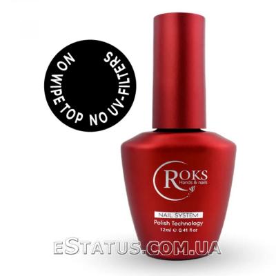 Топ без липкого слоя без UV-фильтров Roks (Opium) No Wipe Top, 12 мл Топ без липкого слоя без UV-фильтров Roks (Opium) No Wipe Top, 12 мл