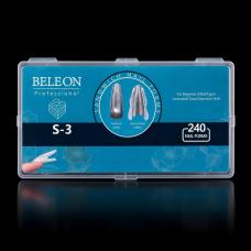 Двойные верхние формы сэндвич для наращивания ногтей Beleon S-3 (миндаль), 240 шт.