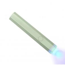 Лампа (фонарик) LED-12 для декора и гелевых типсов на USB и аккумуляторе (цвет зеленый), 3 Вт