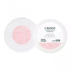 Жидкий полигель Crooz Liquid Polygel №028 (розовый с хлопьями юки), 15 мл