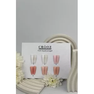 Жидкий полигель Crooz Liquid Polygel №028 (розовый с хлопьями юки), 15 мл - Фото 1