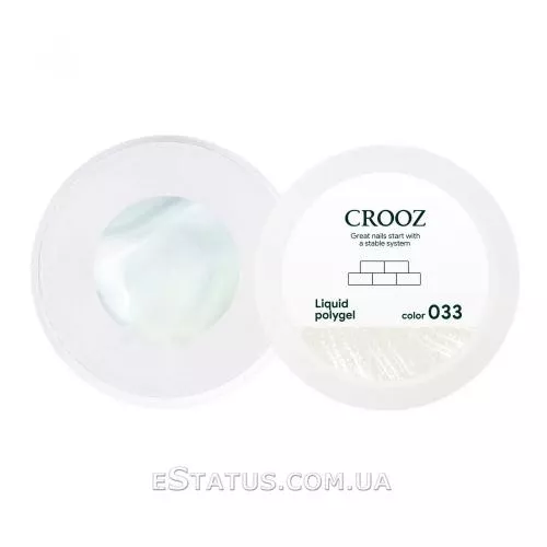 Жидкий полигель Crooz Liquid Polygel №033 (серебристый перламутровый), 15 мл Жидкий полигель Crooz Liquid Polygel №033 (серебристый перламутровый), 15 мл