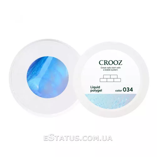 Жидкий полигель Crooz Liquid Polygel №034 (голубой перламутровый), 15 мл Жидкий полигель Crooz Liquid Polygel №034 (голубой перламутровый), 15 мл