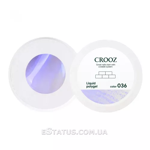 Жидкий полигель Crooz Liquid Polygel №036 (сиреневый перламутровый), 15 мл Жидкий полигель Crooz Liquid Polygel №036 (сиреневый перламутровый), 15 мл