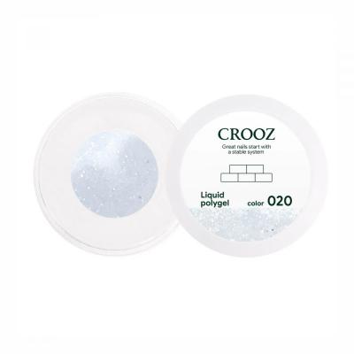 Жидкий полигель Crooz Liquid Polygel №020 (молочный с шиммером), 30 мл