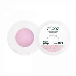 Жидкий полигель Crooz Liquid Polygel №021 (светло-розовый с шиммером), 30 мл
