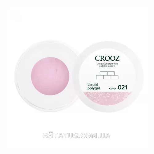 Жидкий полигель Crooz Liquid Polygel №021 (светло-розовый с шиммером), 30 мл Жидкий полигель Crooz Liquid Polygel №021 (светло-розовый с шиммером), 30 мл