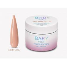 Гель для наращивания Baby Moon Builder Gel №07 (бежево-нюдовый), 15 мл