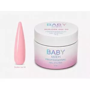 Гель для нарощування Baby Moon Builder Gel №09 (світло-рожевий), 15 мл