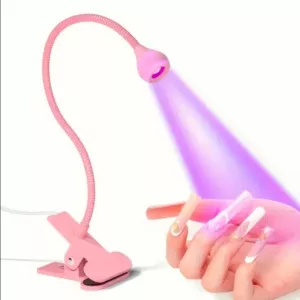 Лампа UV для сушки гель-лака с USB-разъемом (настольная, гибкая, с прищепкой), цвет в ассортименте - Фото 1