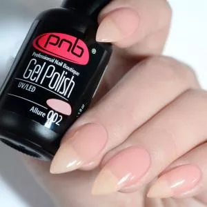 Гель лак PNB №002 (полупрозрачный светло-розовый, эмаль)