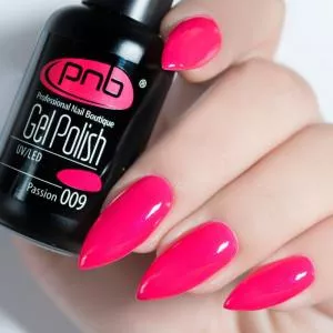 Гель лак PNB №009 (малиново-розовый, эмаль)