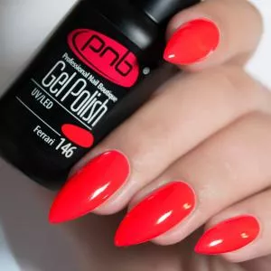 Гель лак PNB №146 (кораллово-красный, эмаль)