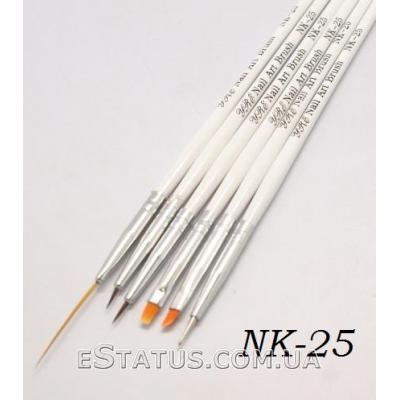 Набор кистей с дотсом YRE  Nail Art Brush NK-25,6 шт.