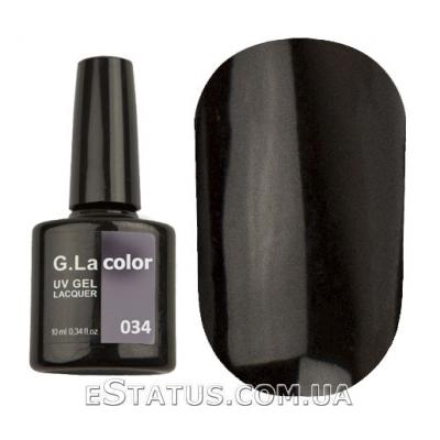 Гель-лак G.La color № 034 10ml (черный классический, эмаль)