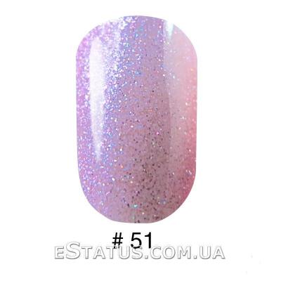 Гель-лак G.La color № 051 10ml (лилово-розовый с переливающимися блестками)