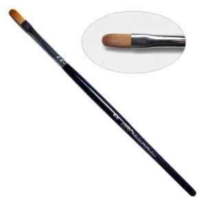 Кисть для геля овальная PNB 2G 6-s, нейлон 11 mm