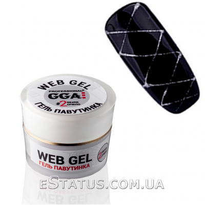 Гель павутинка GGA Web-Gel №02 (Срібло), 5 мл