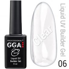 Рідкий гель GGA Liquid Builder Gel №6 (прозорий), 15 мл