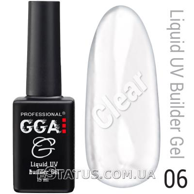 Рідкий гель GGA Liquid Builder Gel №6 (прозорий), 15 мл