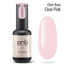 База с нейлоновыми волокнами PNB Fiber Base, Clear Pink (прозрачно-розовая), 8 мл