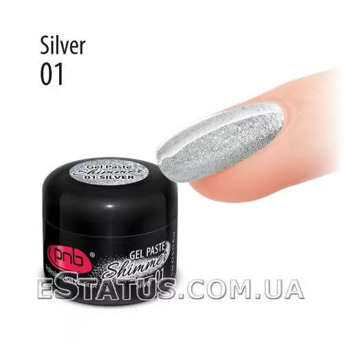 Shimmer Gel Paste / Гель паста с шиммером PNB 01 серебро Shimmer Gel Paste / Гель паста с шиммером PNB 01 серебро