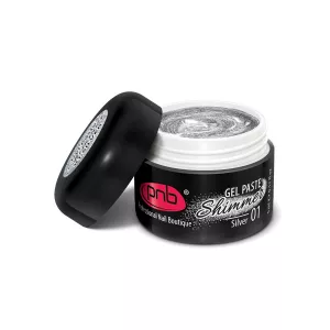 Shimmer Gel Paste / Гель паста с шиммером PNB 01 серебро Shimmer Gel Paste / Гель паста с шиммером PNB 01 серебро - Фото 3