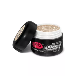 Shimmer Gel Paste / Гель паста с шиммером PNB 03 бежевая - Фото 3