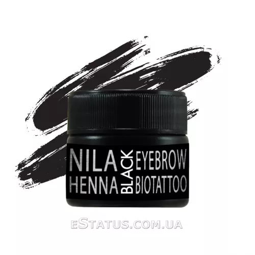Nila Хна для бровей и биотату, черная, 10 г