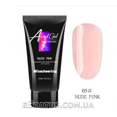 Полігель/Poly gel Misschering №05 nude pink (бежево-рожевий), 30 мл