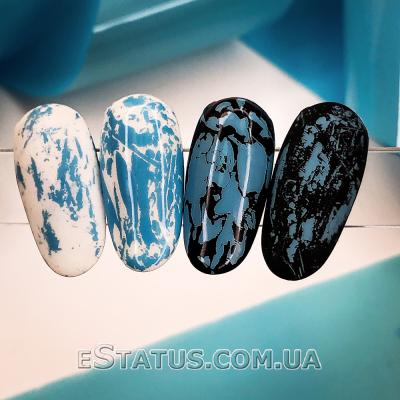 Матовая фольга для дизайна ногтей "Голубая"