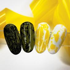 Матова фольга для дизайну нігтів "Жовта"