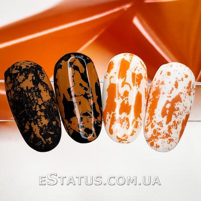 Матовая фольга для дизайна ногтей "Оранжевая"