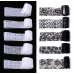 Набор черно-белой фольги для дизайна ногтей, 10 шт - Фото 4