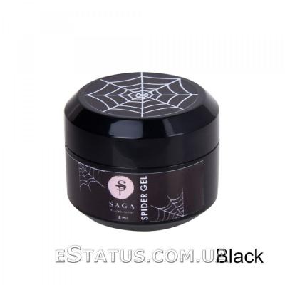 Гель-павутинка Saga Professional Spider Gel Black (чорна), 8 мл