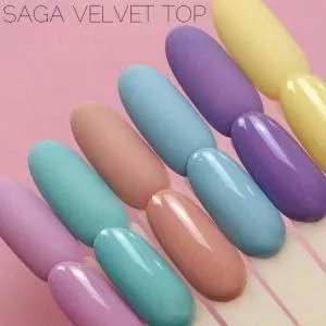 Топ матовый без липкого слоя для гель-лака Saga Velvet, 8 мл