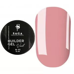 Гель для наращивания SAGA Builder Gel Veil №5 Nude, 15 мл