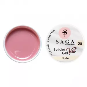 Гель для нарощування SAGA Builder Gel Veil №5 Nude, 15 мл Гель для нарощування SAGA Builder Gel Veil №5 Nude, 15 мл - Фото 3