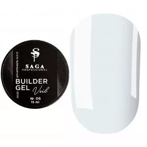 Гель для нарощування SAGA Builder Gel Veil №6 Clear, 15 мл