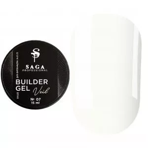 Гель для наращивания SAGA Builder Gel Veil №7 Milk,15 мл