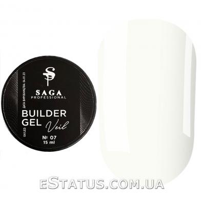 Гель для нарощування SAGA Builder Gel Veil №7 Milk,15 мл